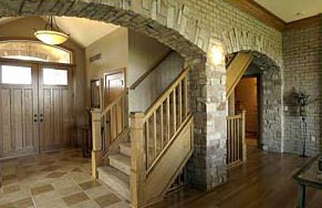 This Zach Builders custom home in Walworth County in East Troy features an arched entryway