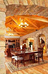 A stunning vaulted ceiling is a highlight of this custom Zach Builders home in Menomonee Falls