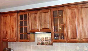 Beautiful hardwood cabinets add a custom finish to this Franklin home