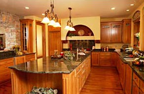 This huge kitchen features ample work space and is a highlight of this custom home in the Behrens subdivision in Cedarburg